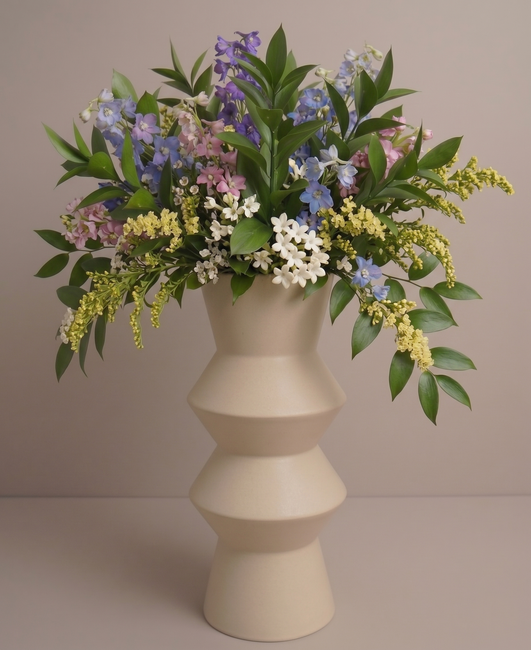 FLORERO LOTO BEIGE